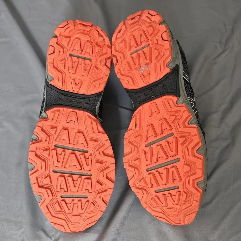ASICS Gel-Venture Women's Trail Running Shoes Gray Orange Wide Size 8‎